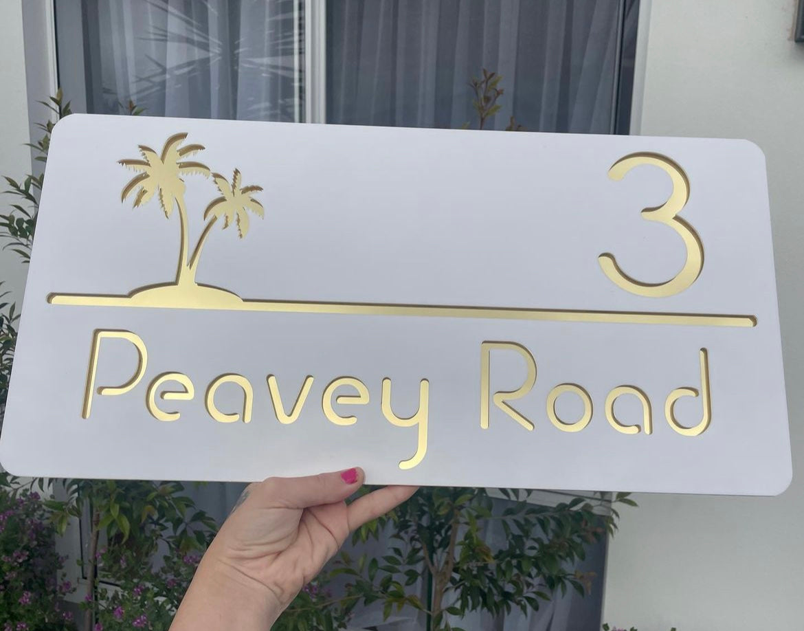 Palm Tree Address Sign