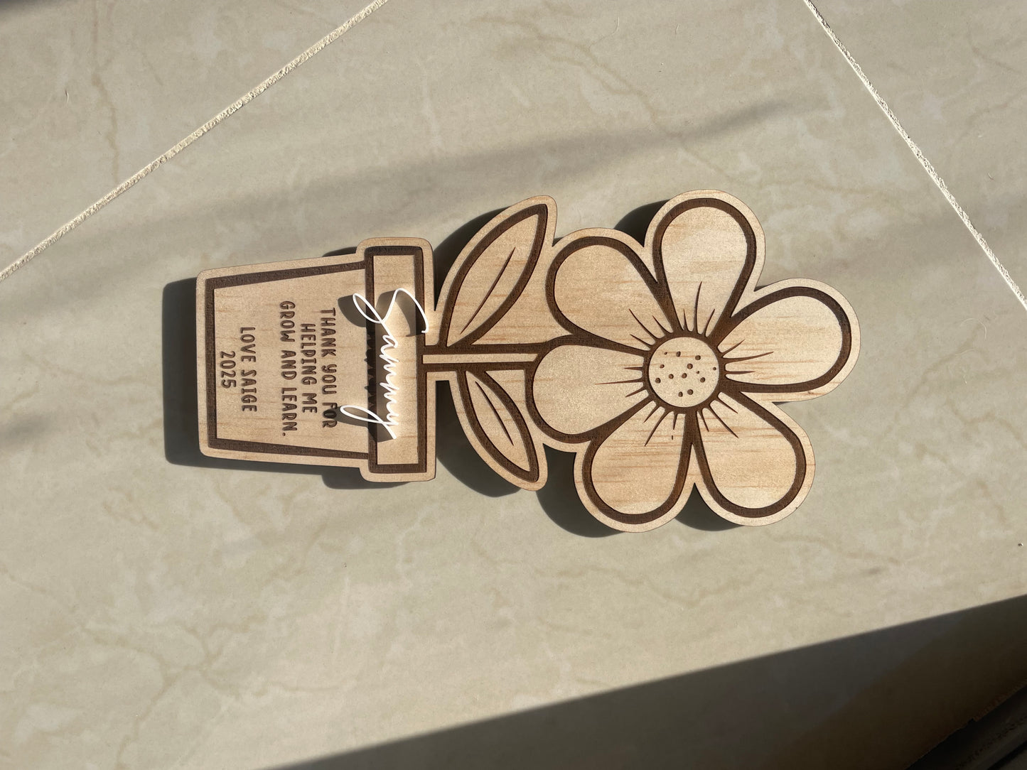 Teacher Floral Magnet (Personalised)