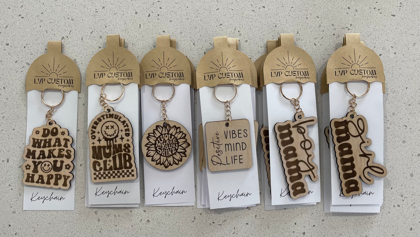 Wooden Keychains