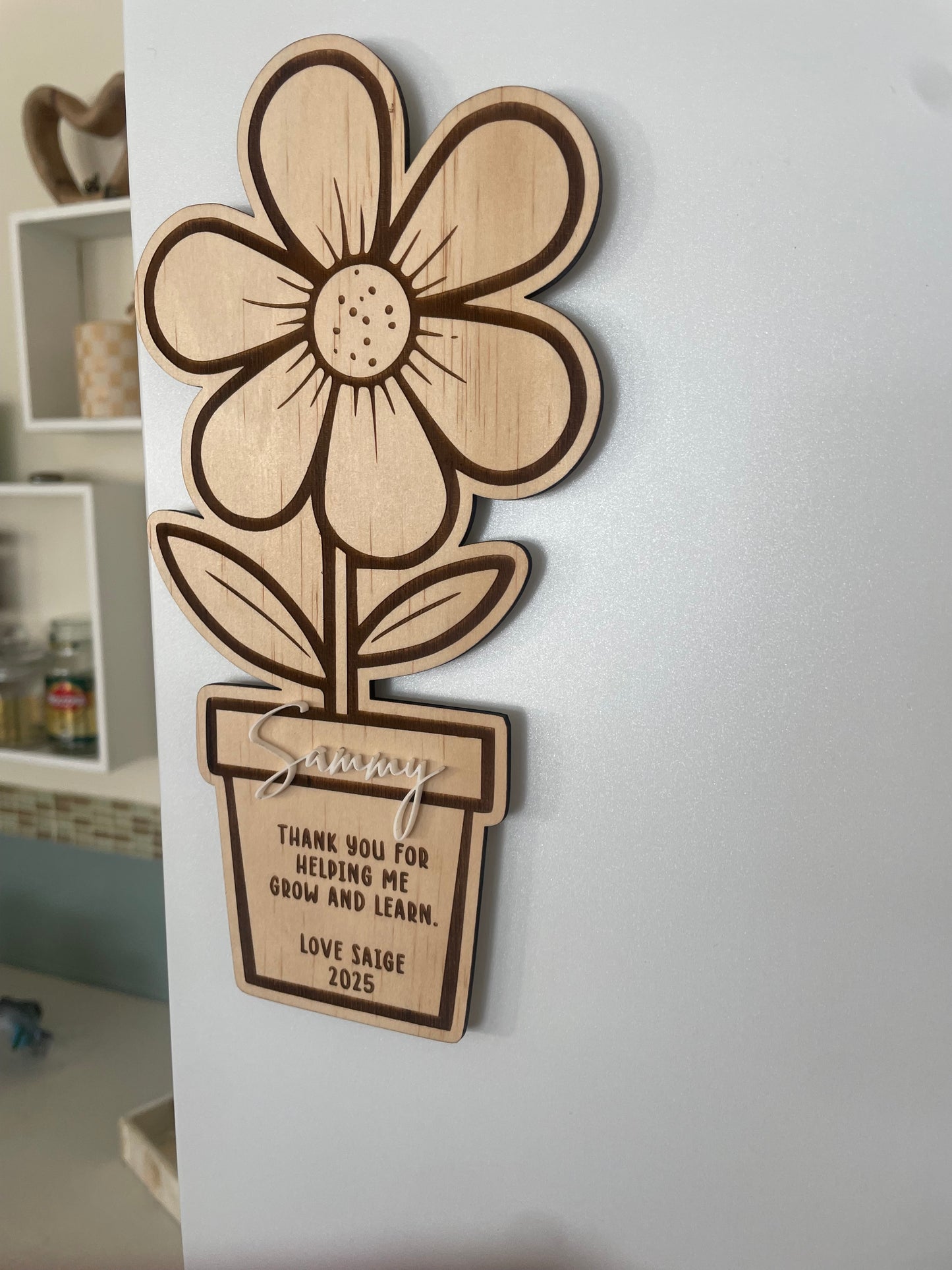 Teacher Floral Magnet (Personalised)