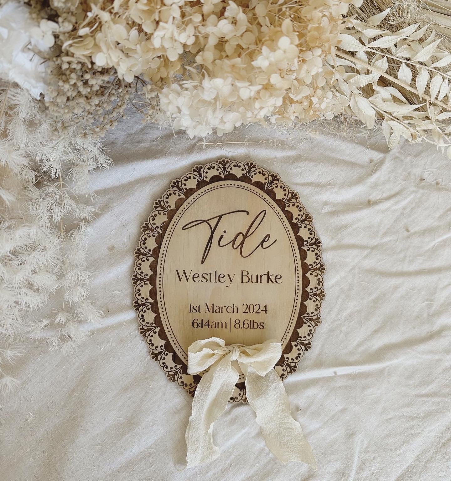 Vintage Announcement Plaque
