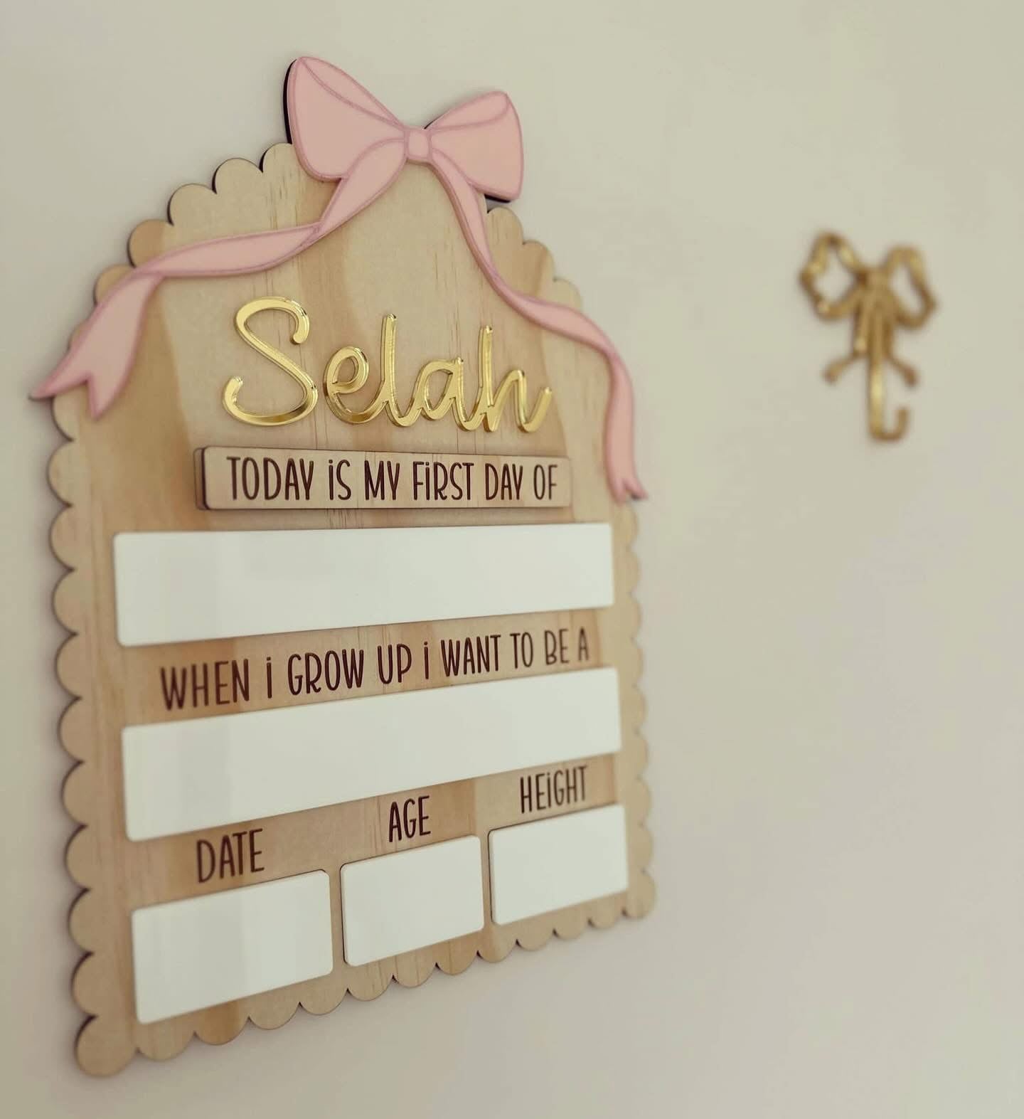 My First and Last Day Board - Bow