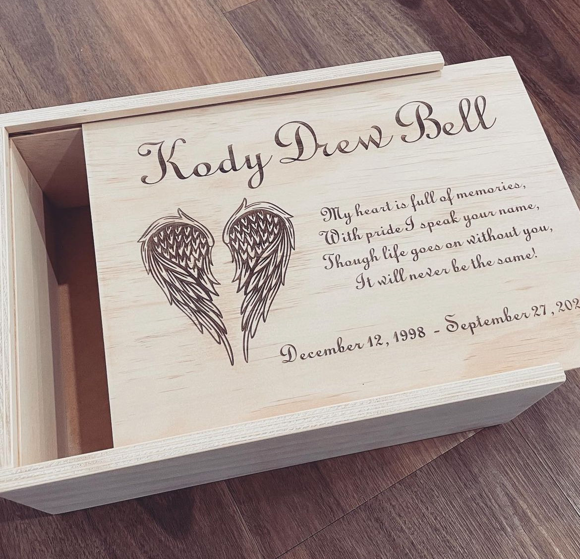 Large Memorial Keepsake Box