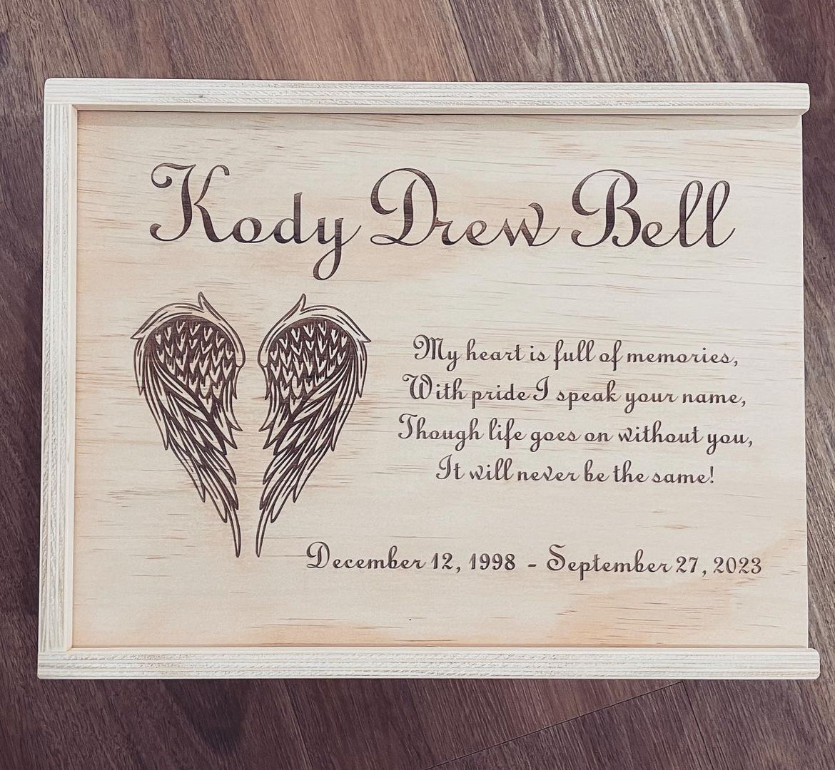 Large Memorial Keepsake Box