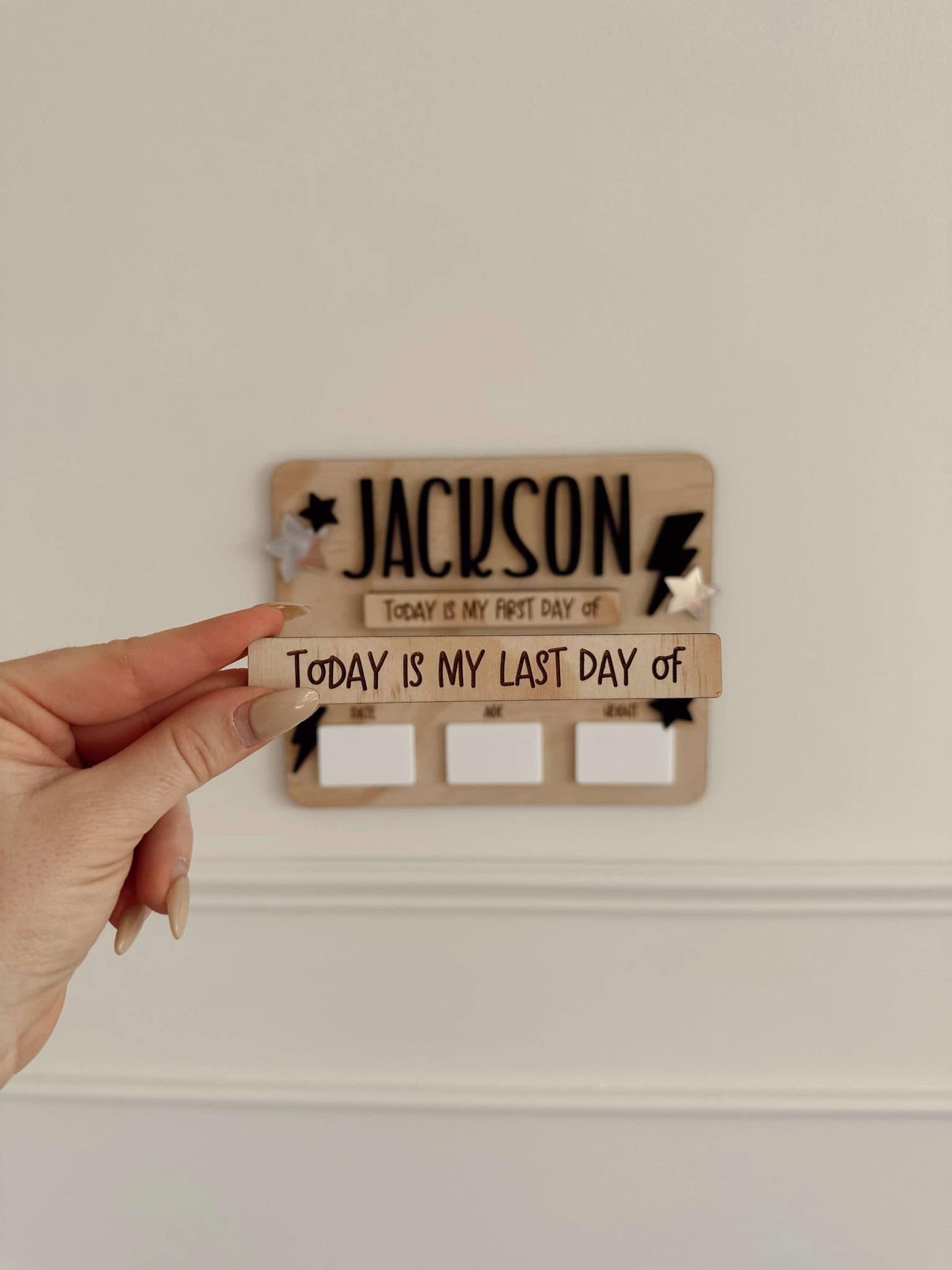 My First and Last Day Board - Stars