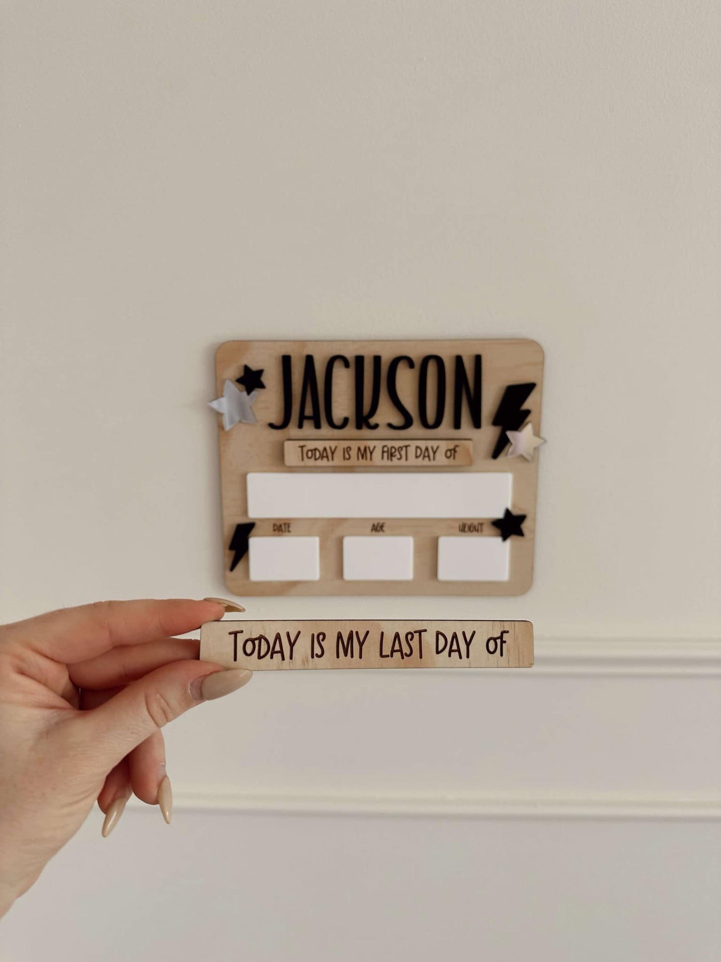My First and Last Day Board - Stars