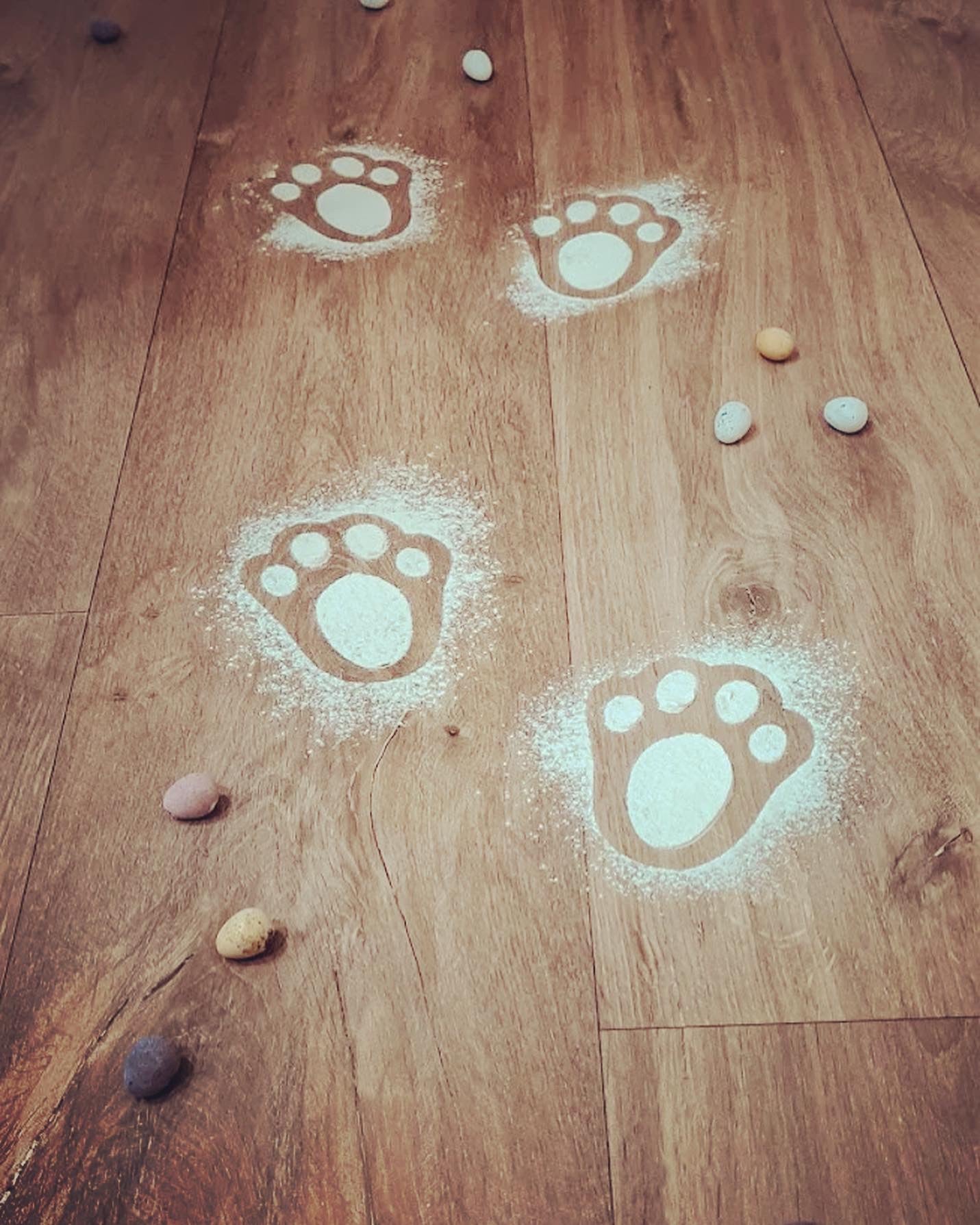 Easter Bunny Footprint Stencil Set