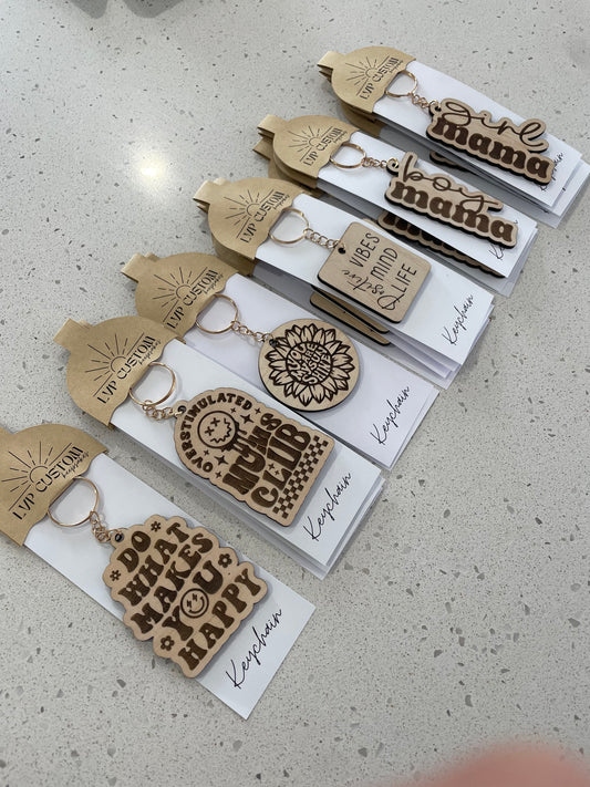 Wooden Keychains