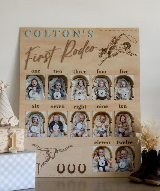 Rodeo First Birthday - Photo Board