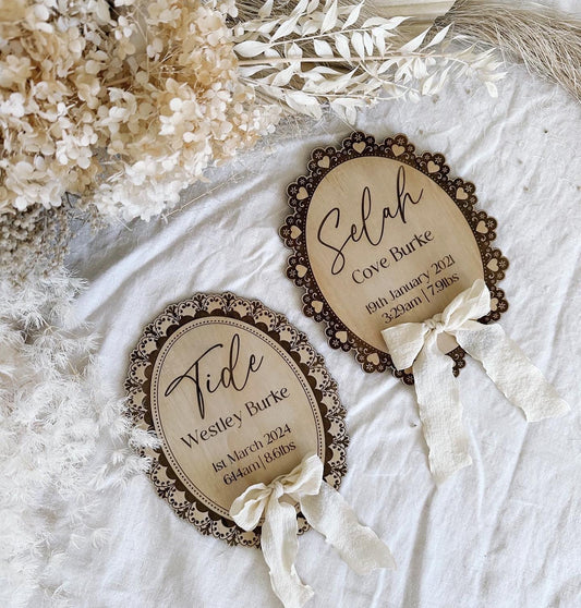 Vintage Announcement Plaque