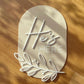 Announcement Plaque - Rounded Foliage