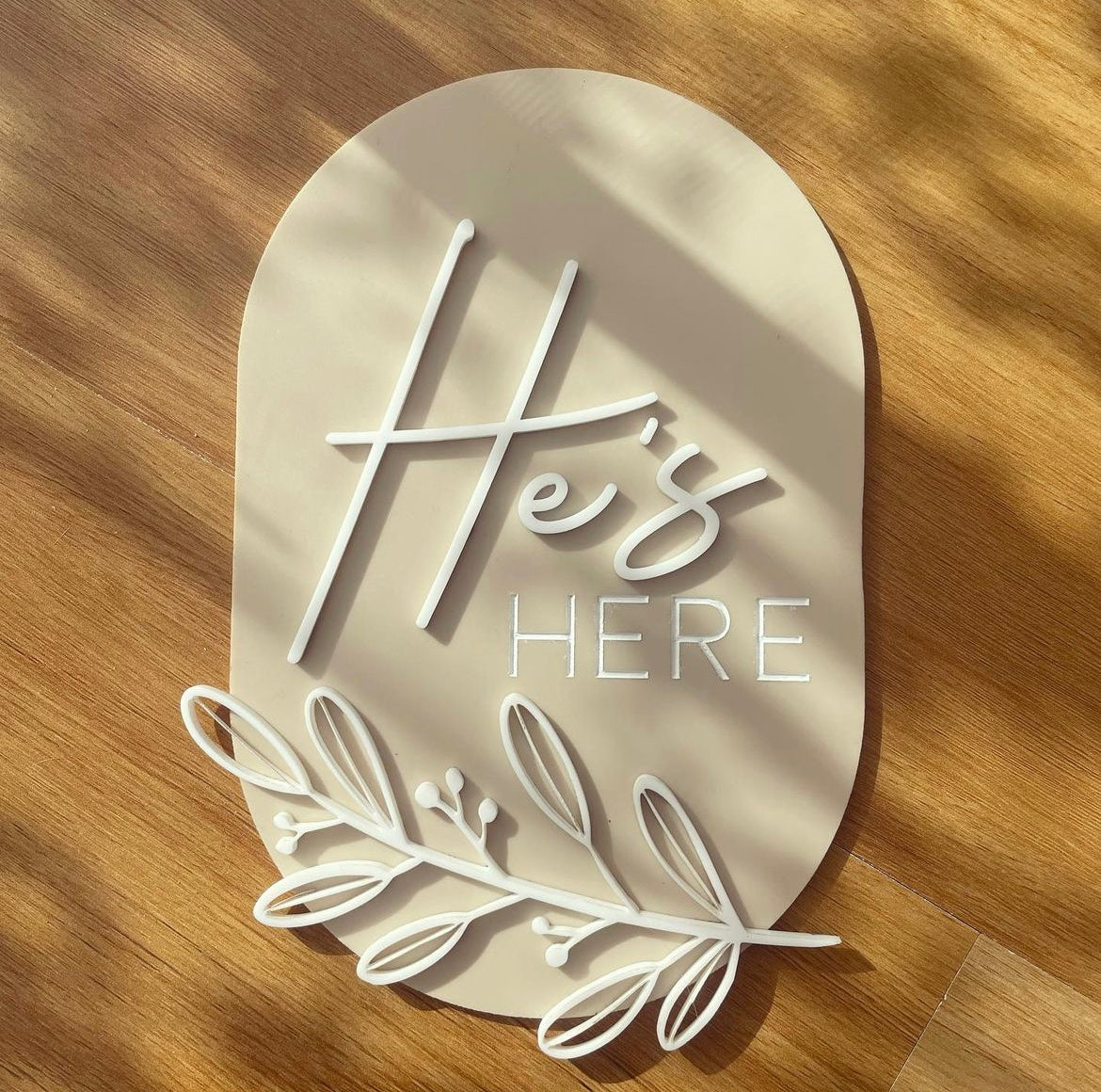 Announcement Plaque - Rounded Foliage