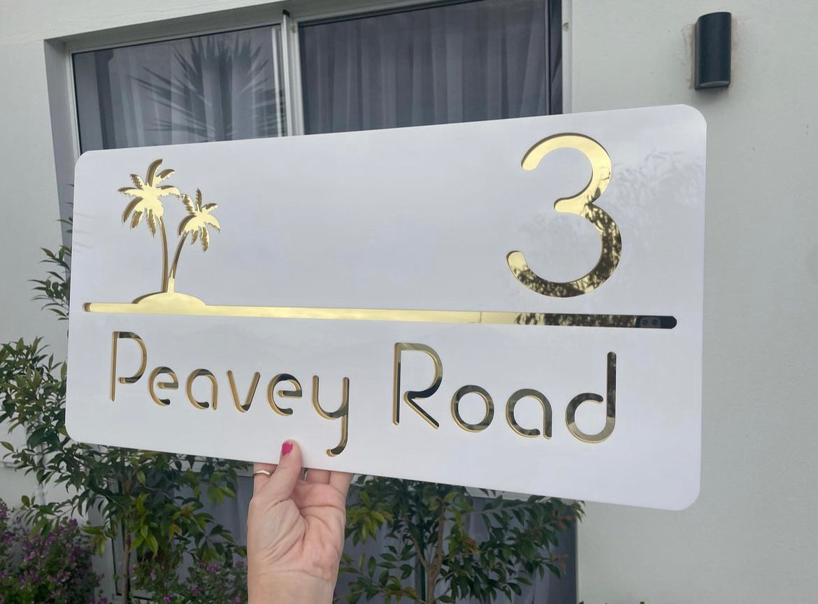 Palm Tree Address Sign