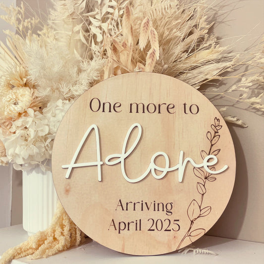 Announcement Plaque - One more to Adore