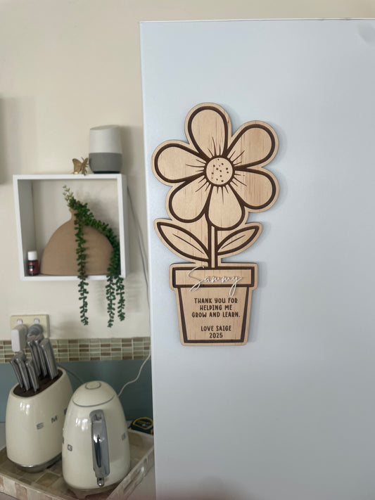 Teacher Floral Magnet (Personalised)