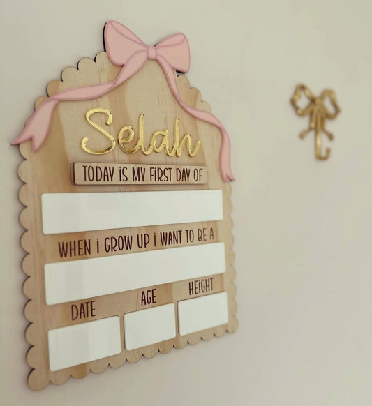 My First and Last Day Board - Bow