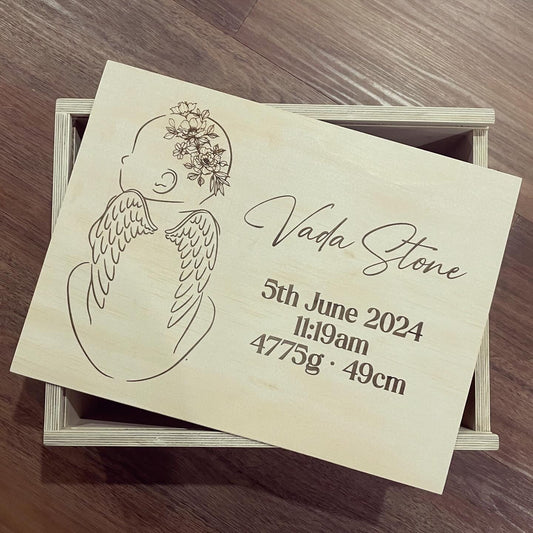 Large Memorial Keepsake Box - Baby