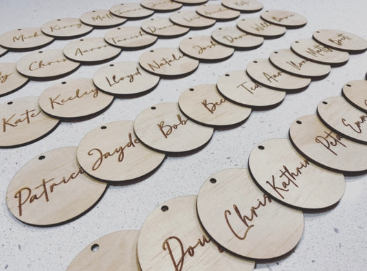 Name Place Cards - Round