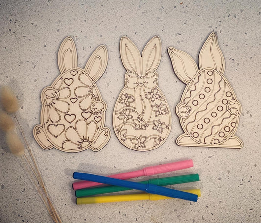 Easter Bunny Egg Colouring Ins